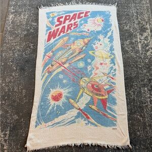 Vintage 70s Space Wars Beach Towel